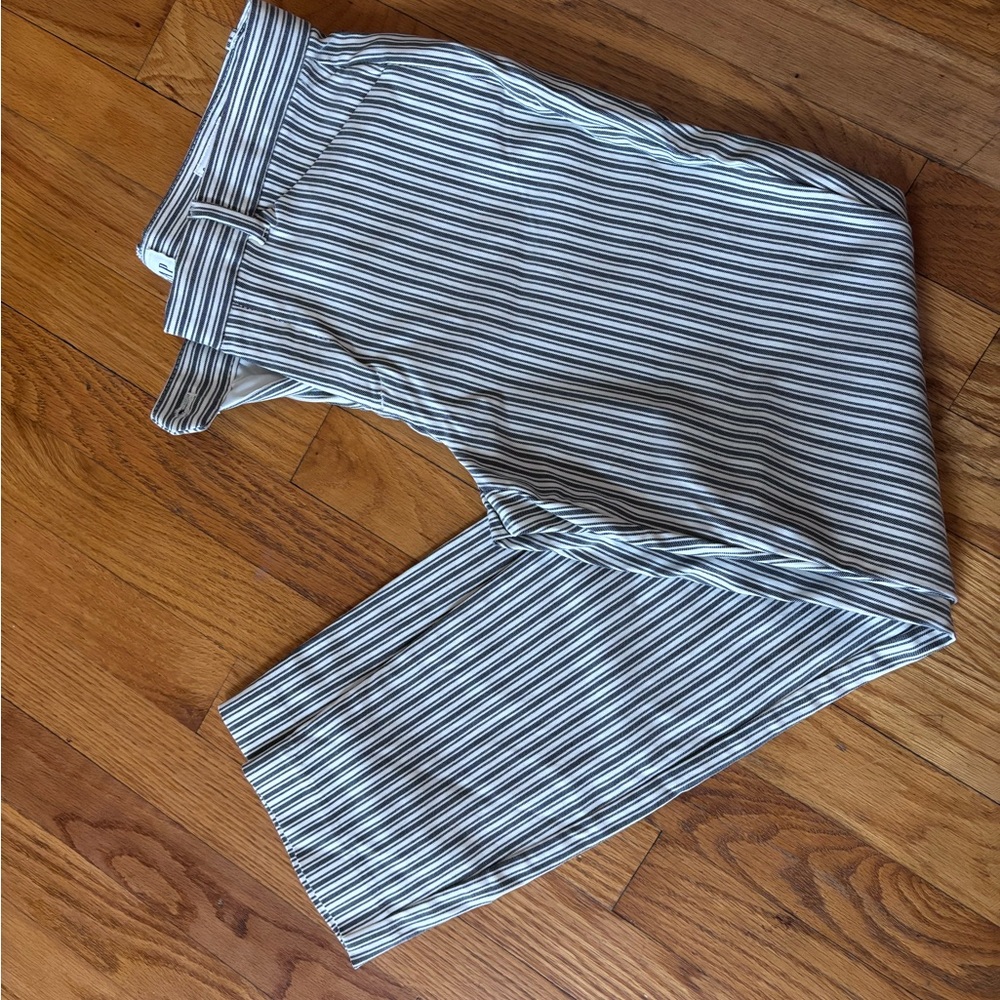 GAP Olive Color and White Striped Straight Leg Pants